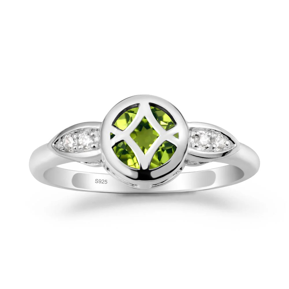 Celtic Knot Peridot Engagement Ring - Image 9