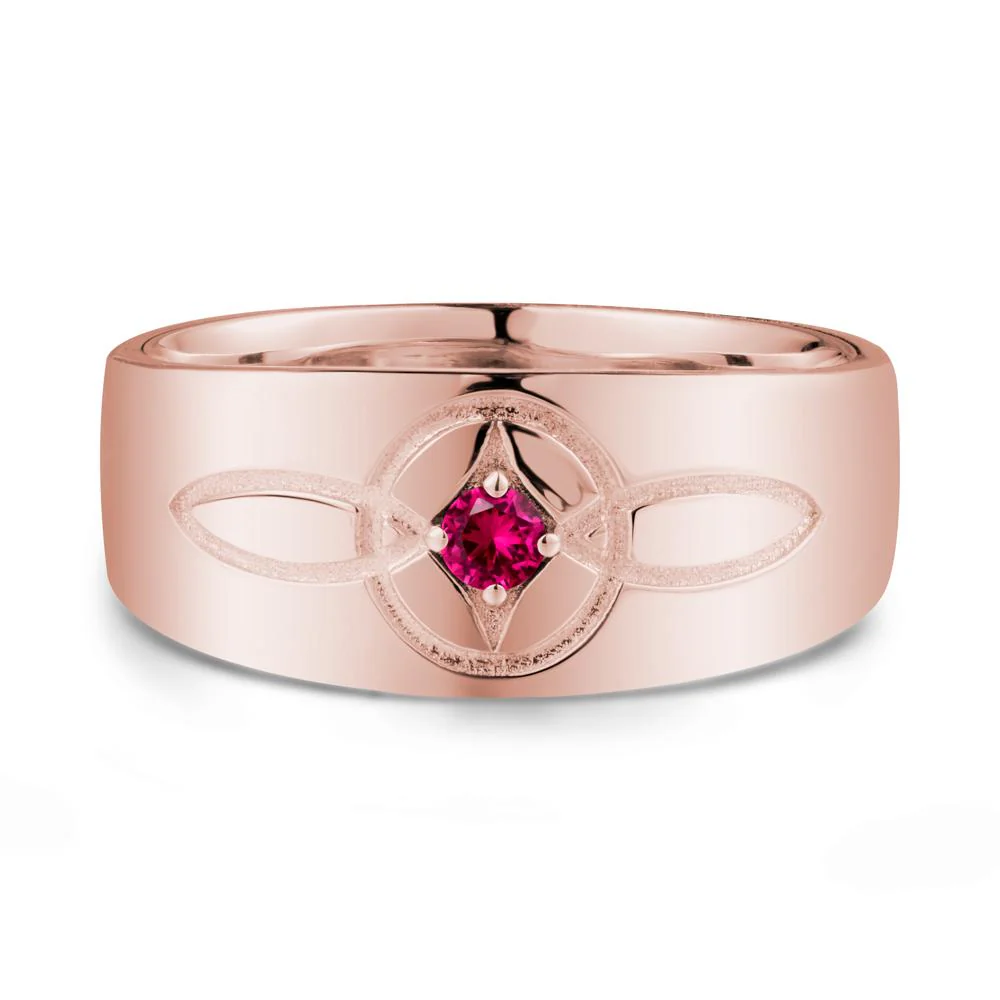Celtic Knot Ruby Man Ring - Image 5