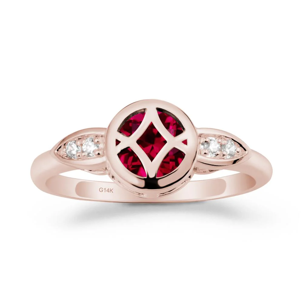 Celtic Knot Ruby Ring for Women - Image 2