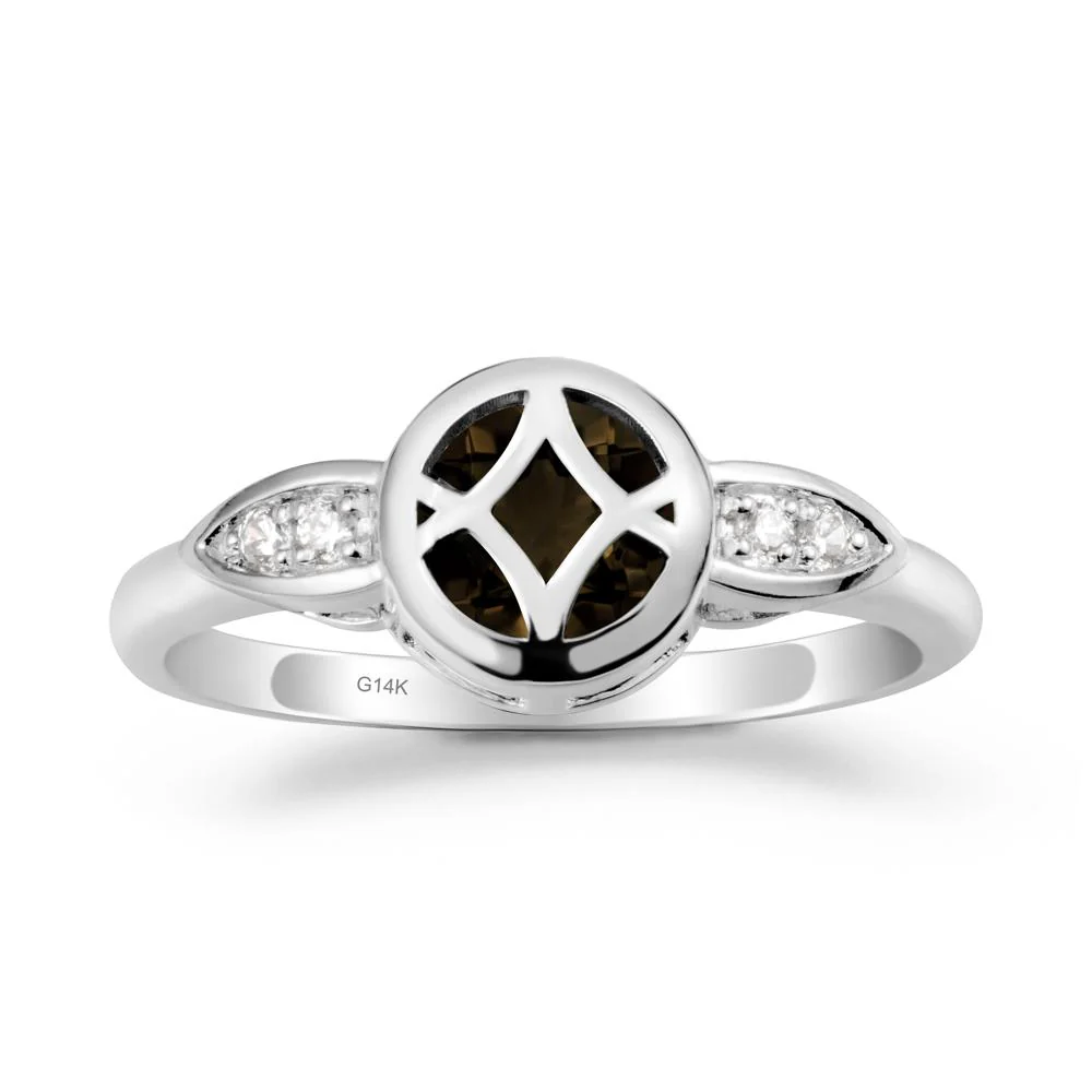 Celtic Knot Smoky Quartz Engagement Ring