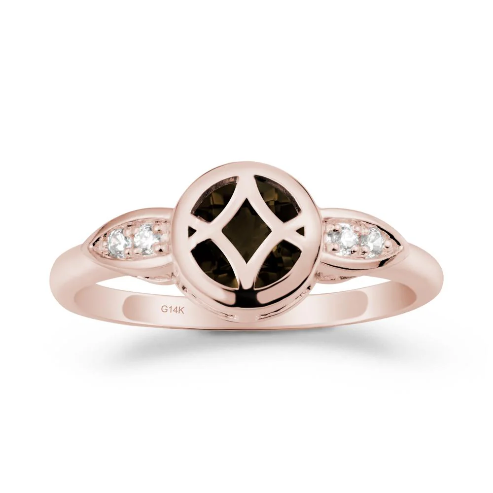 Celtic Knot Smoky Quartz Engagement Ring - Image 2