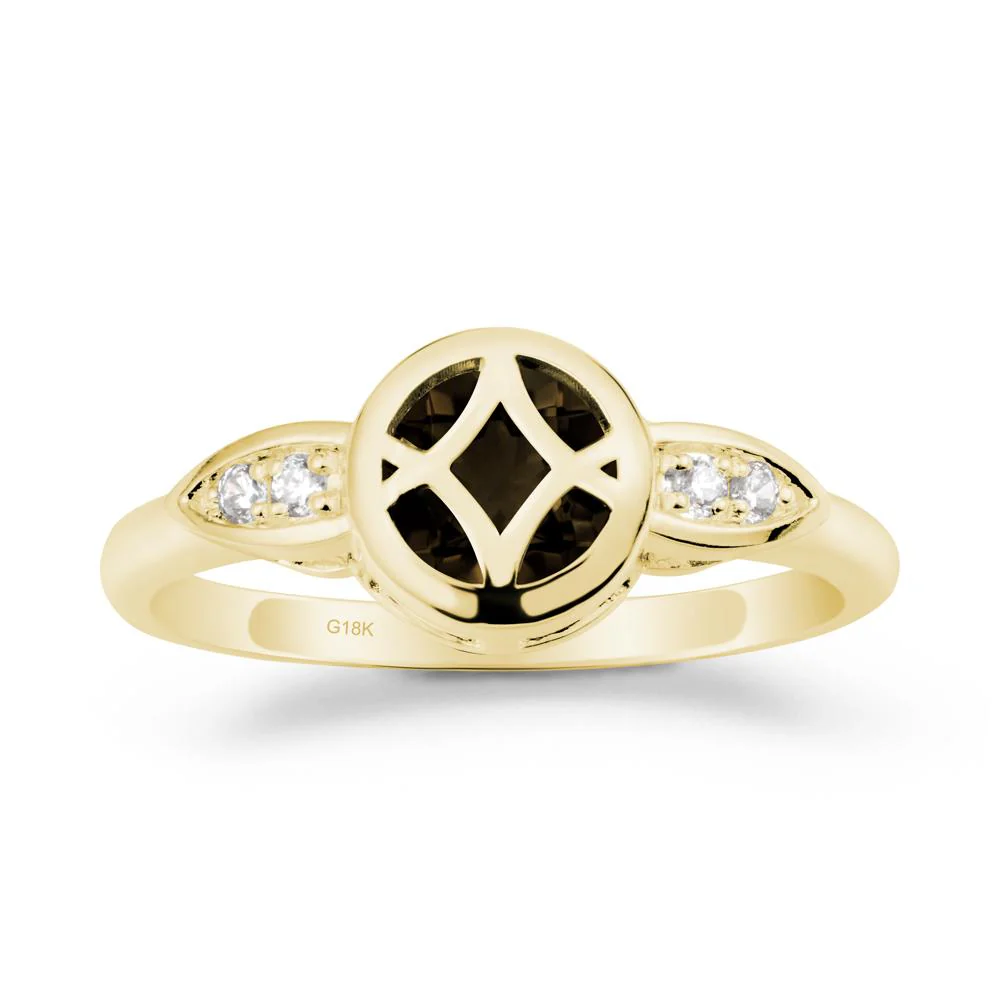 Celtic Knot Smoky Quartz Engagement Ring - Image 6