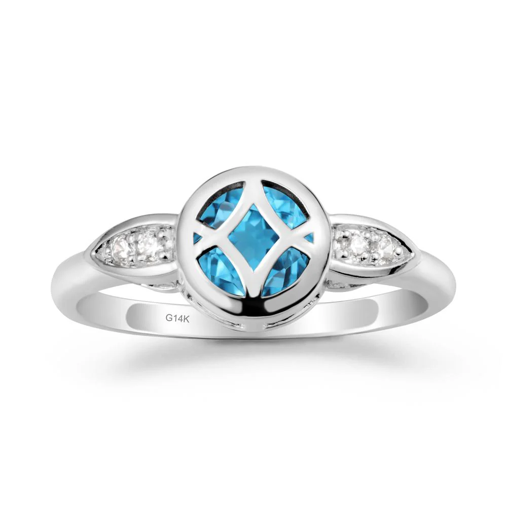 Celtic Knot Swiss Blue Topaz Ring for Women - Image 3