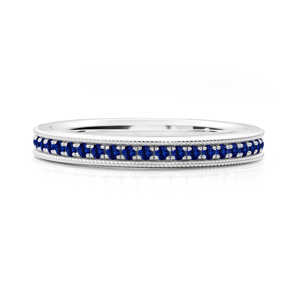 Channel Set Sapphire Band - Image 2