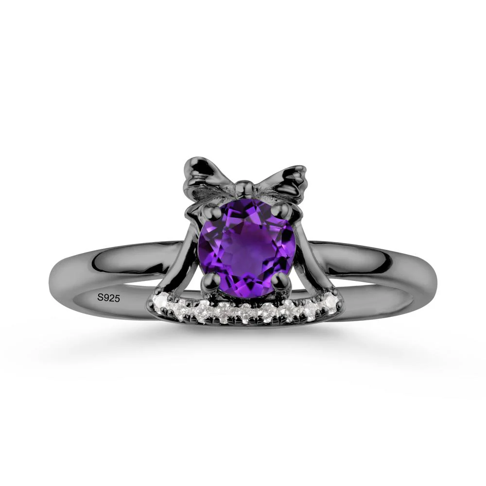 Christmas Amethyst Ring with Jingle Bells Design - Image 7