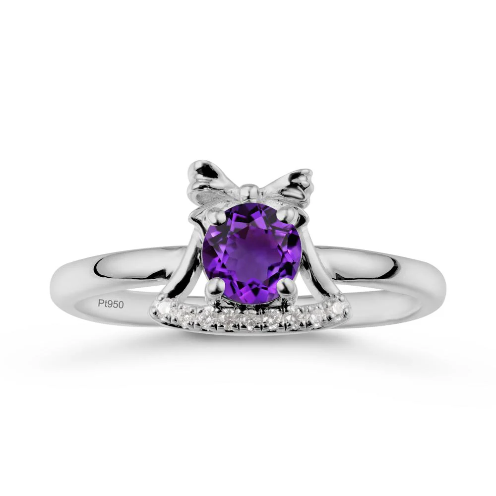 Christmas Amethyst Ring with Jingle Bells Design - Image 8