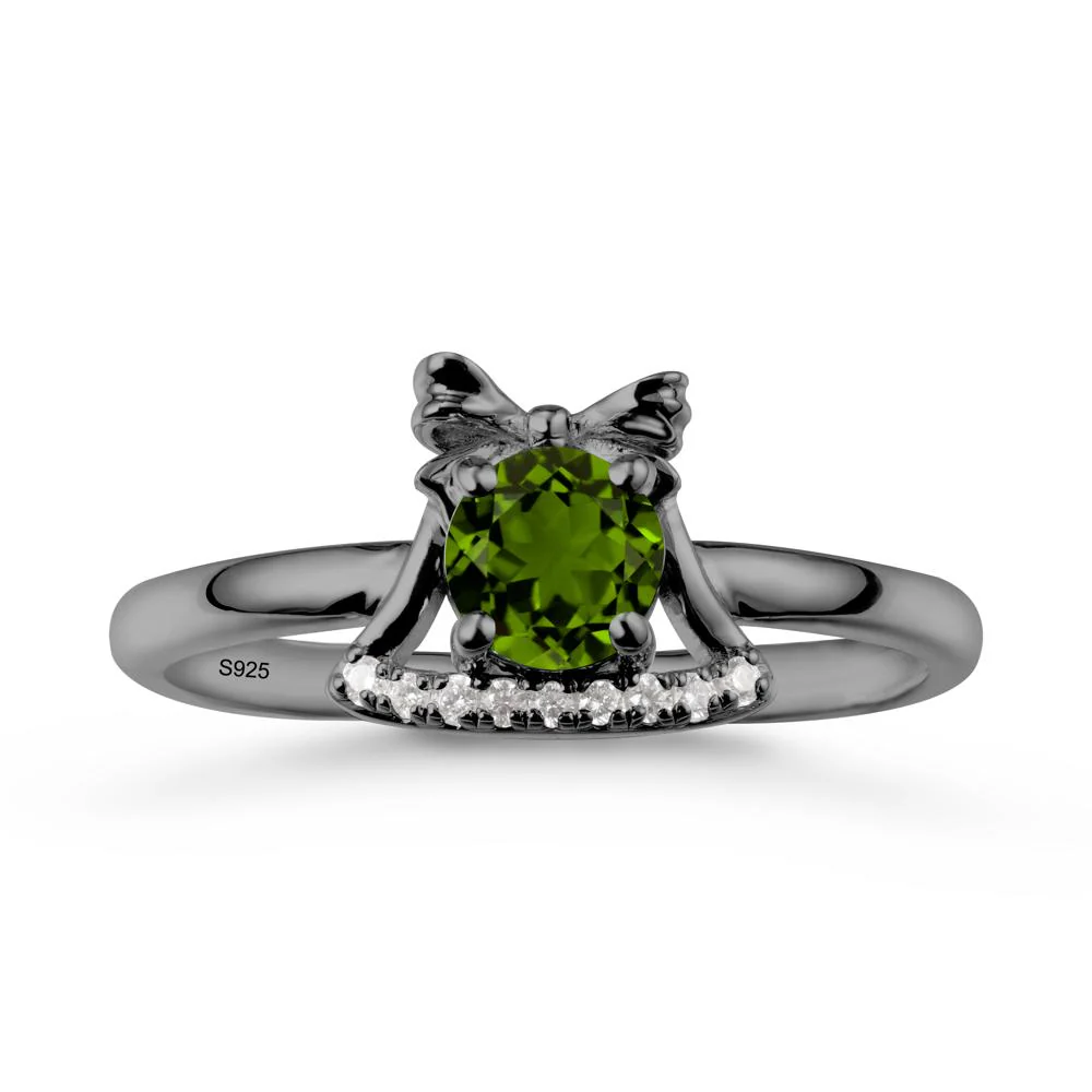 Bow Knot Round Diopside Ring - Image 7