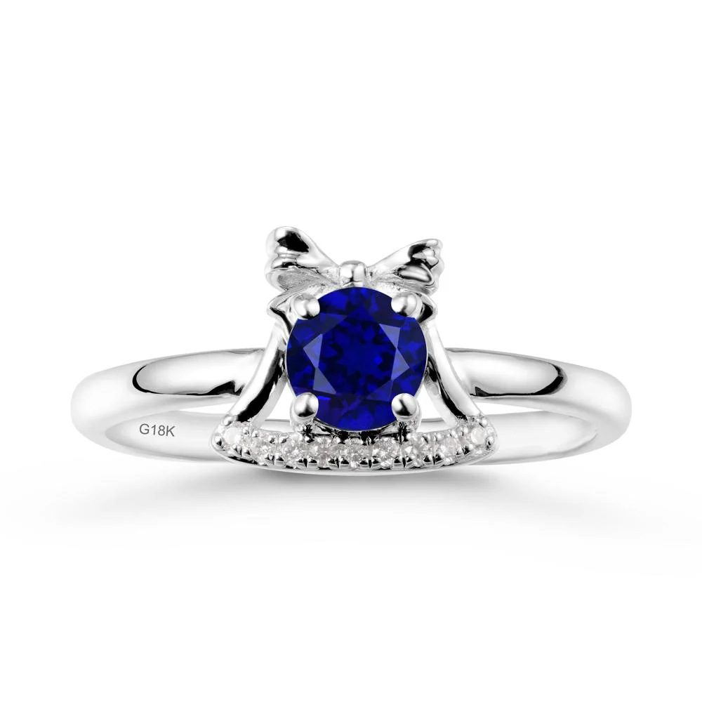 Christmas Sapphire Ring with Jingle Bells Design - Image 5