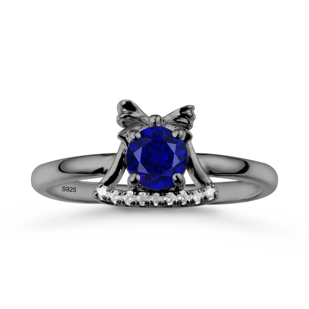 Christmas Sapphire Ring with Jingle Bells Design - Image 7