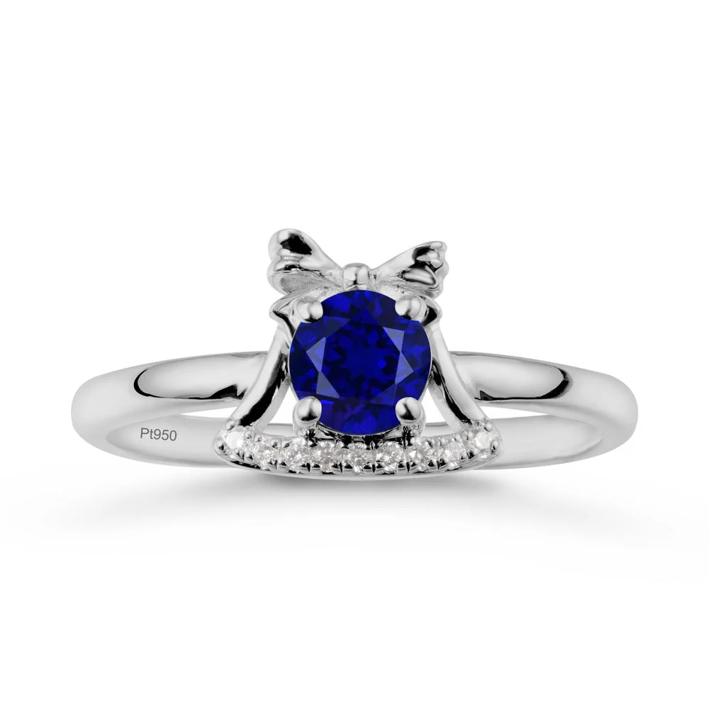 Christmas Sapphire Ring with Jingle Bells Design - Image 8