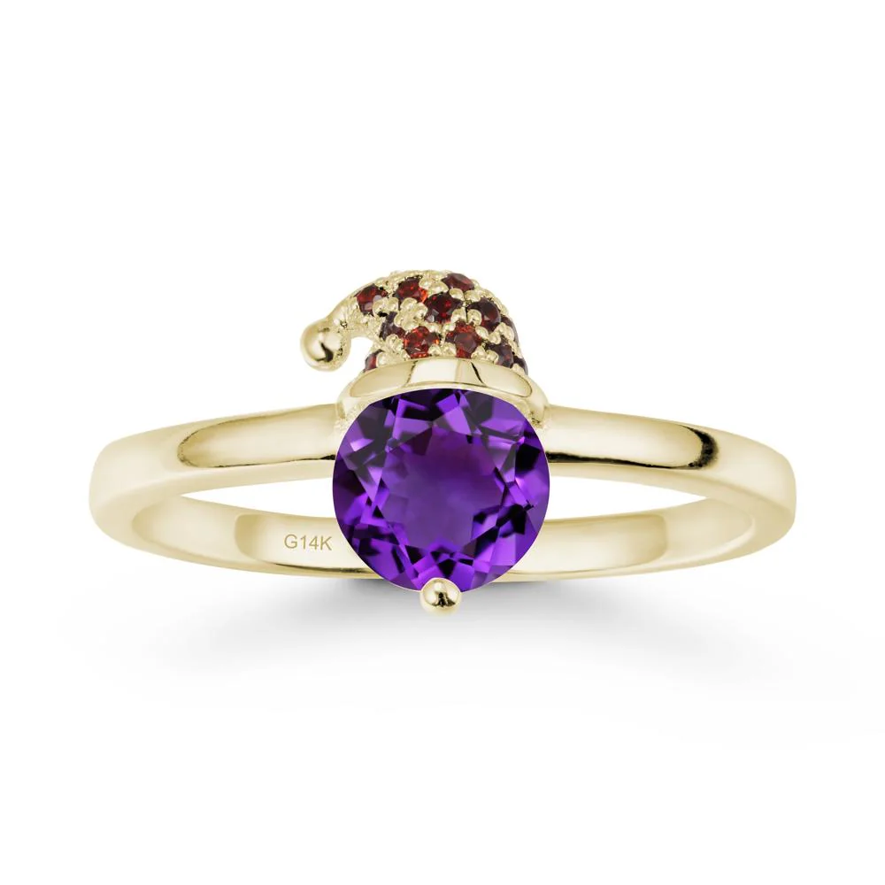 Christmas Santa Claus Hat Amethyst Ring - Image 4