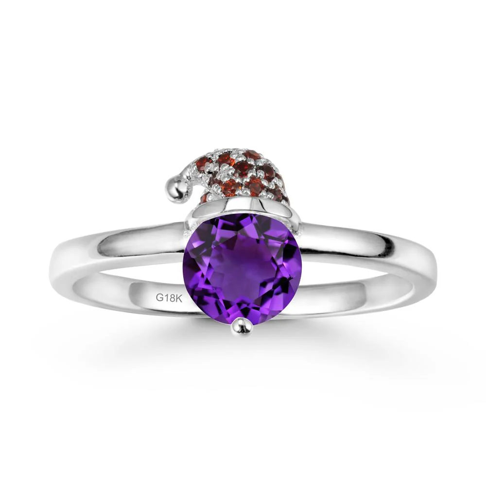 Christmas Santa Claus Hat Amethyst Ring - Image 6