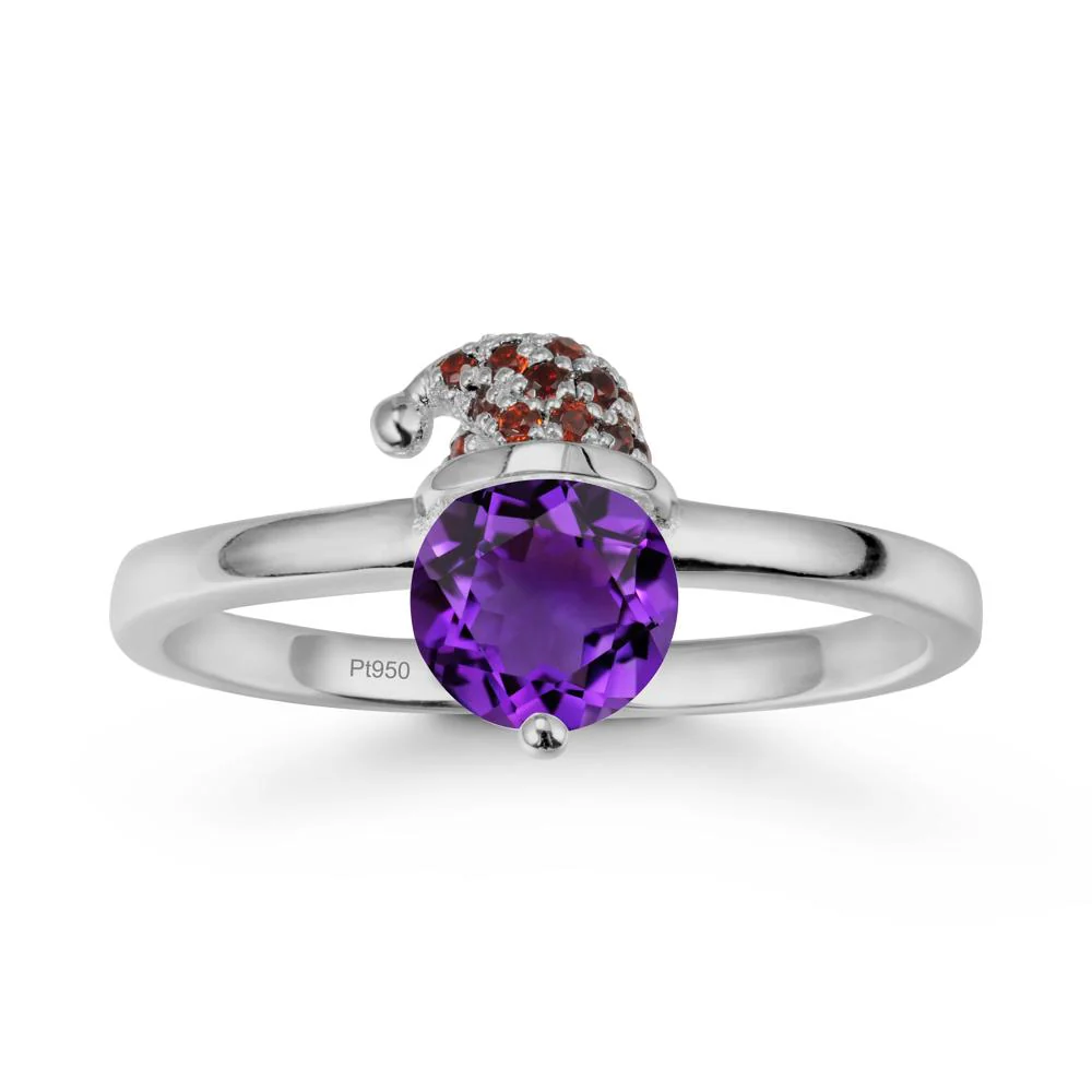 Christmas Santa Claus Hat Amethyst Ring - Image 8