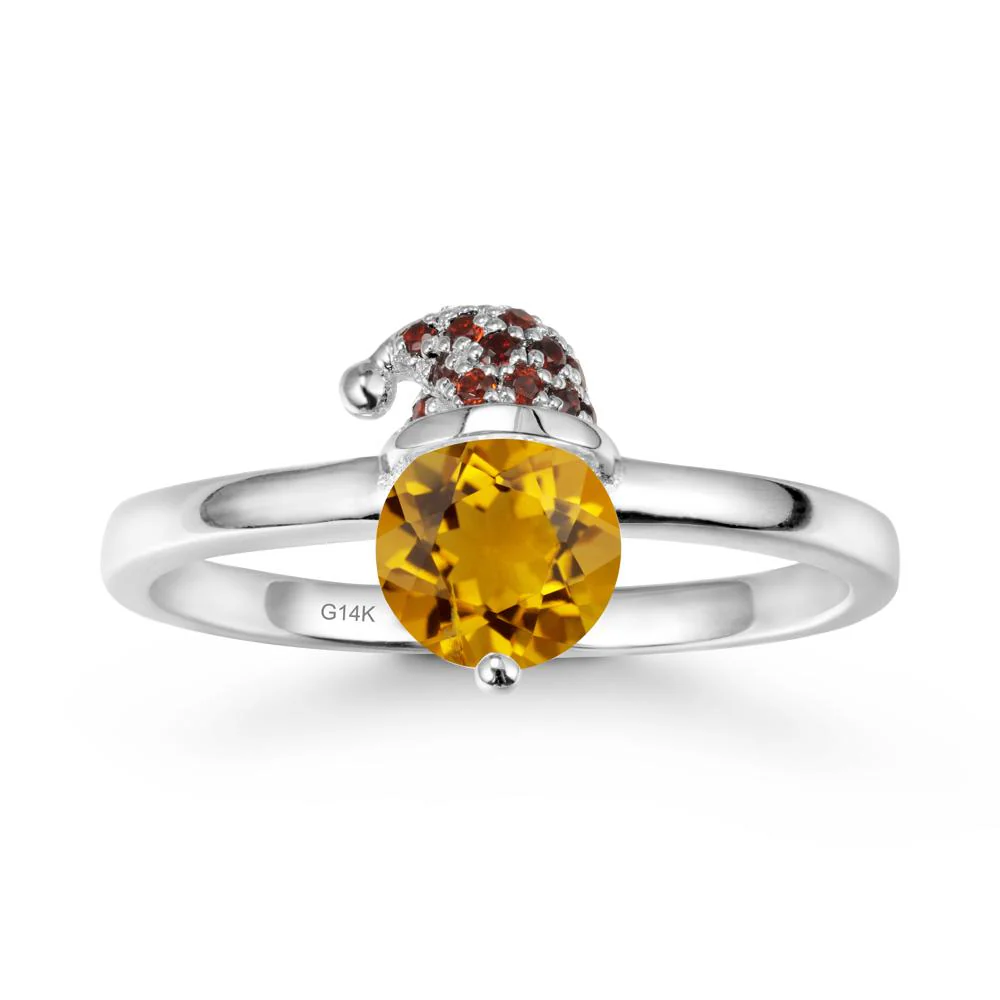 Christmas Santa Claus Hat Citrine Ring - Image 3