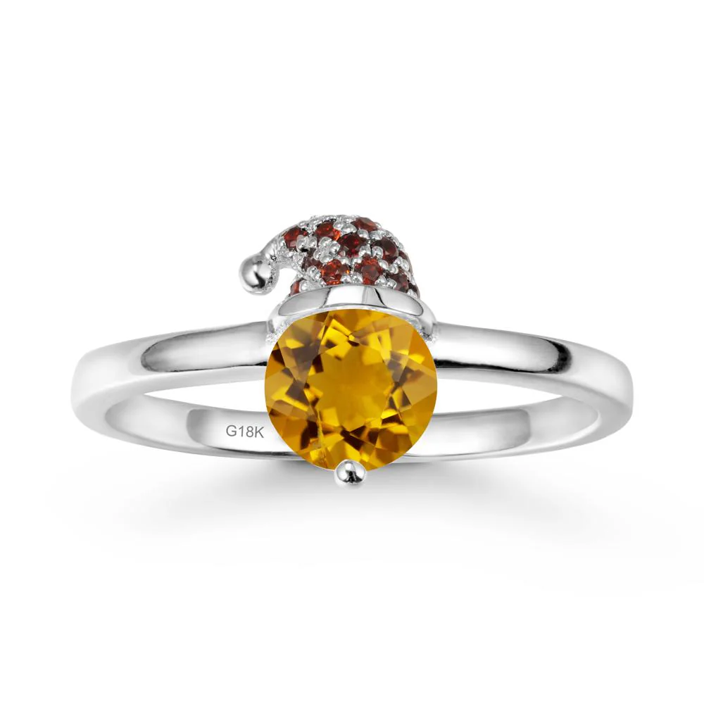 Christmas Santa Claus Hat Citrine Ring - Image 6