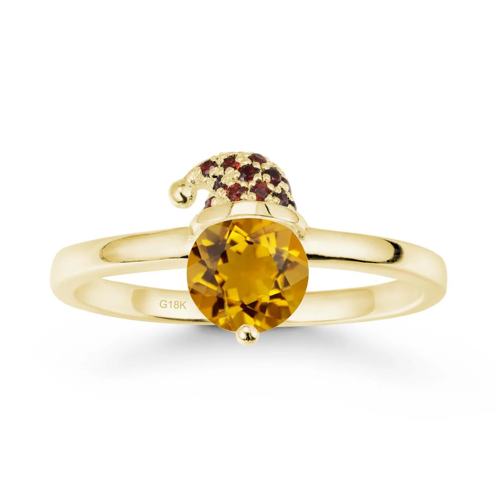 Christmas Santa Claus Hat Citrine Ring - Image 7
