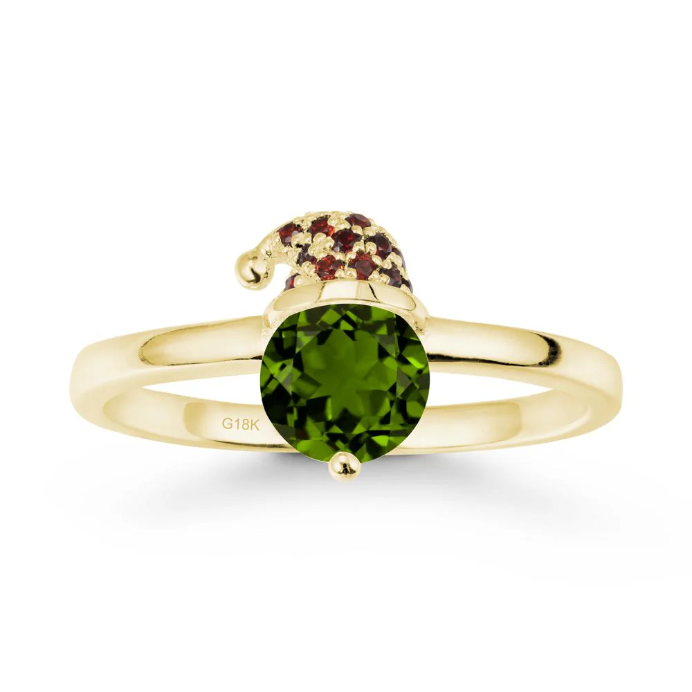Christmas Santa Claus Hat Diopside Ring - Image 6