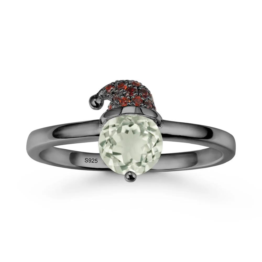 Christmas Santa Claus Hat Green Amethyst Ring - Image 7