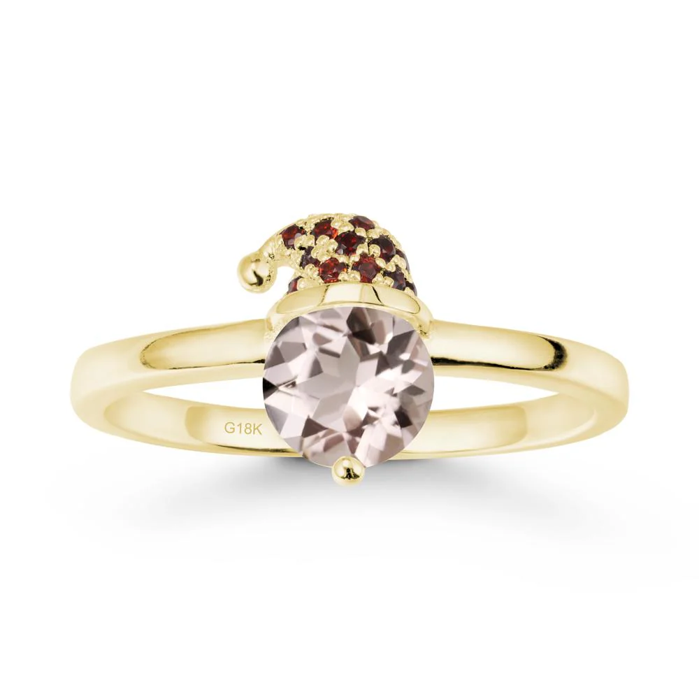 Christmas Santa Claus Hat Morganite Ring - Image 7