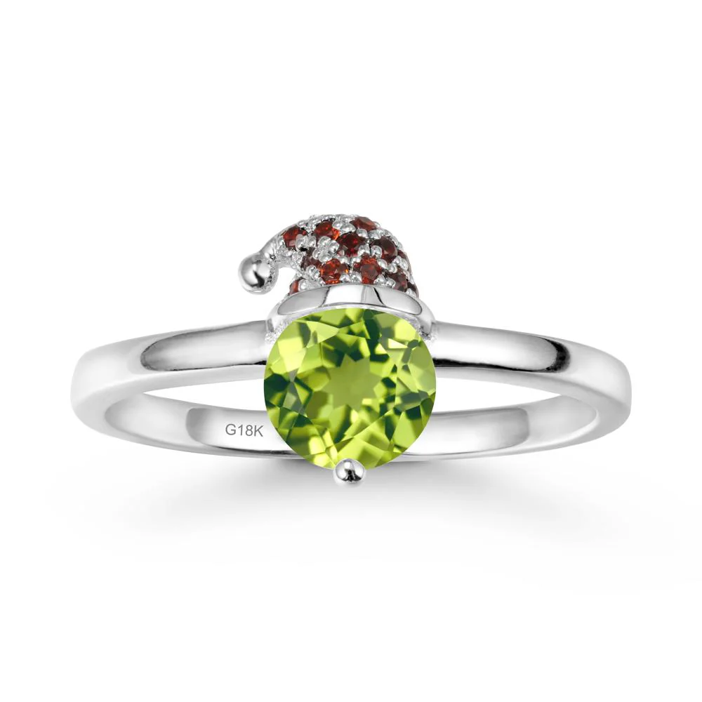 Christmas Santa Claus Hat Peridot Ring - Image 5