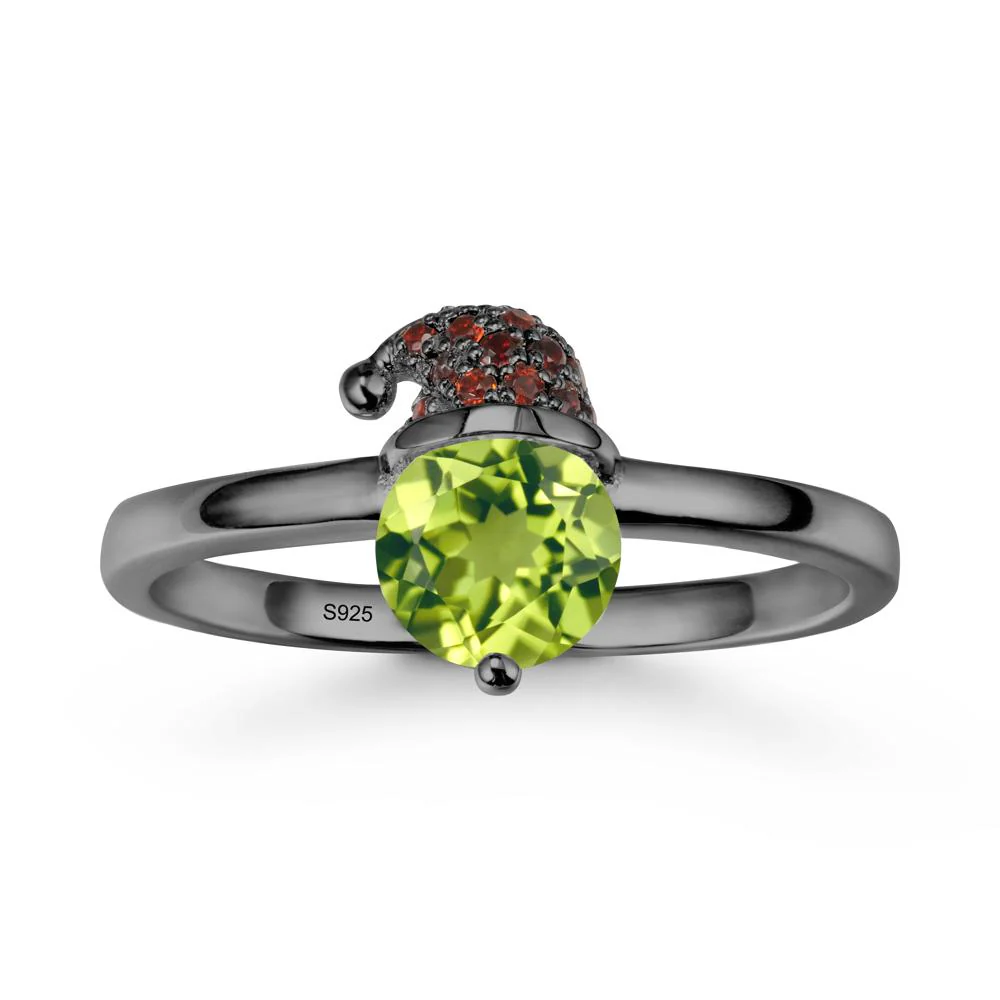 Christmas Santa Claus Hat Peridot Ring - Image 7