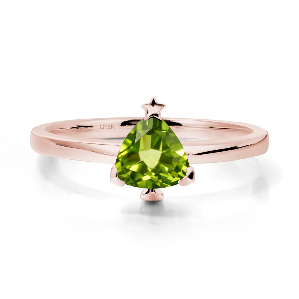 Christmas Tree Inspired Solitaire Peridot Ring - Image 5