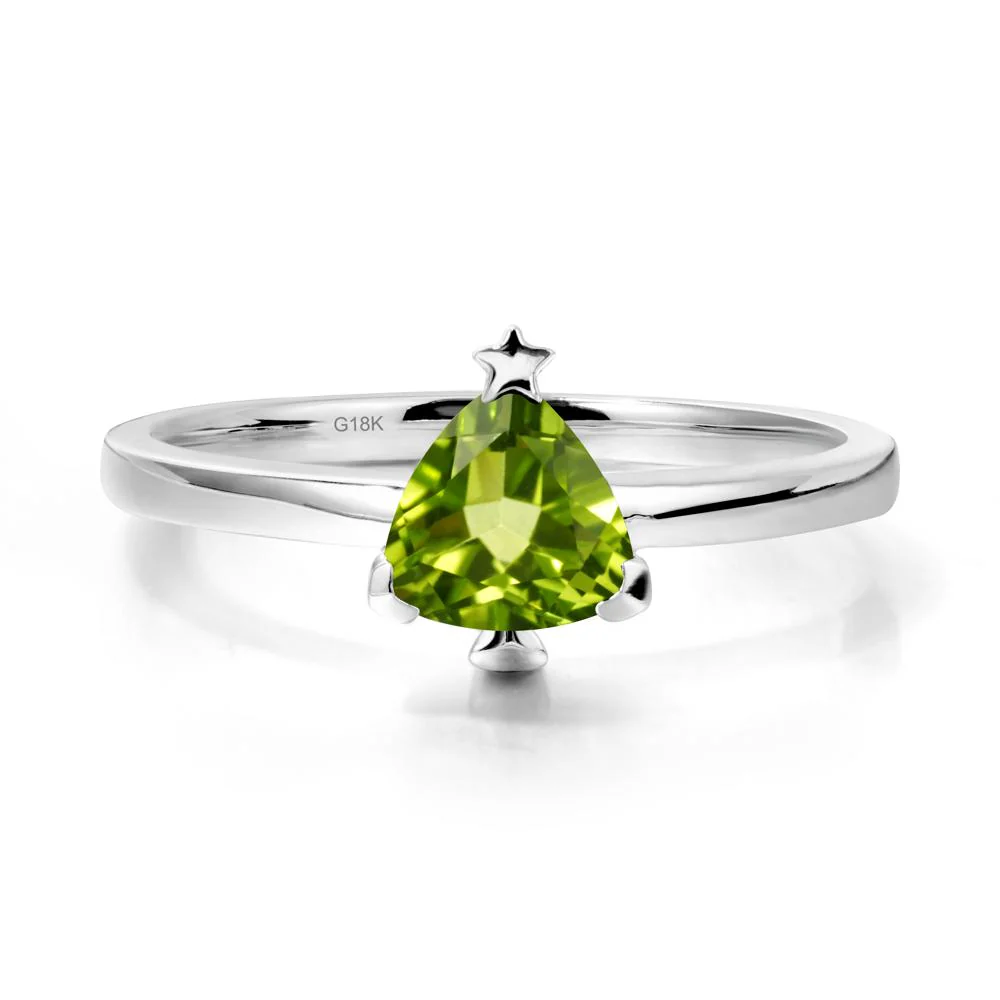 Christmas Tree Inspired Solitaire Peridot Ring - Image 6