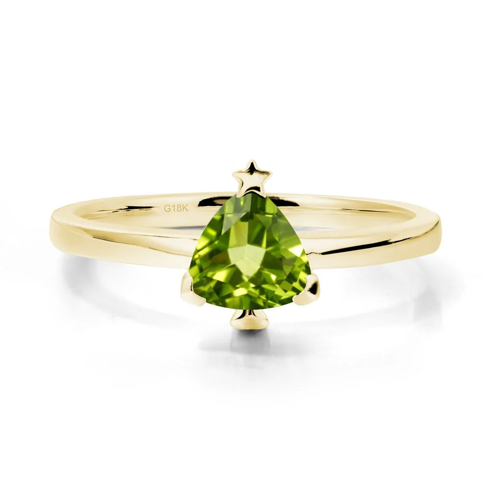 Christmas Tree Inspired Solitaire Peridot Ring - Image 7