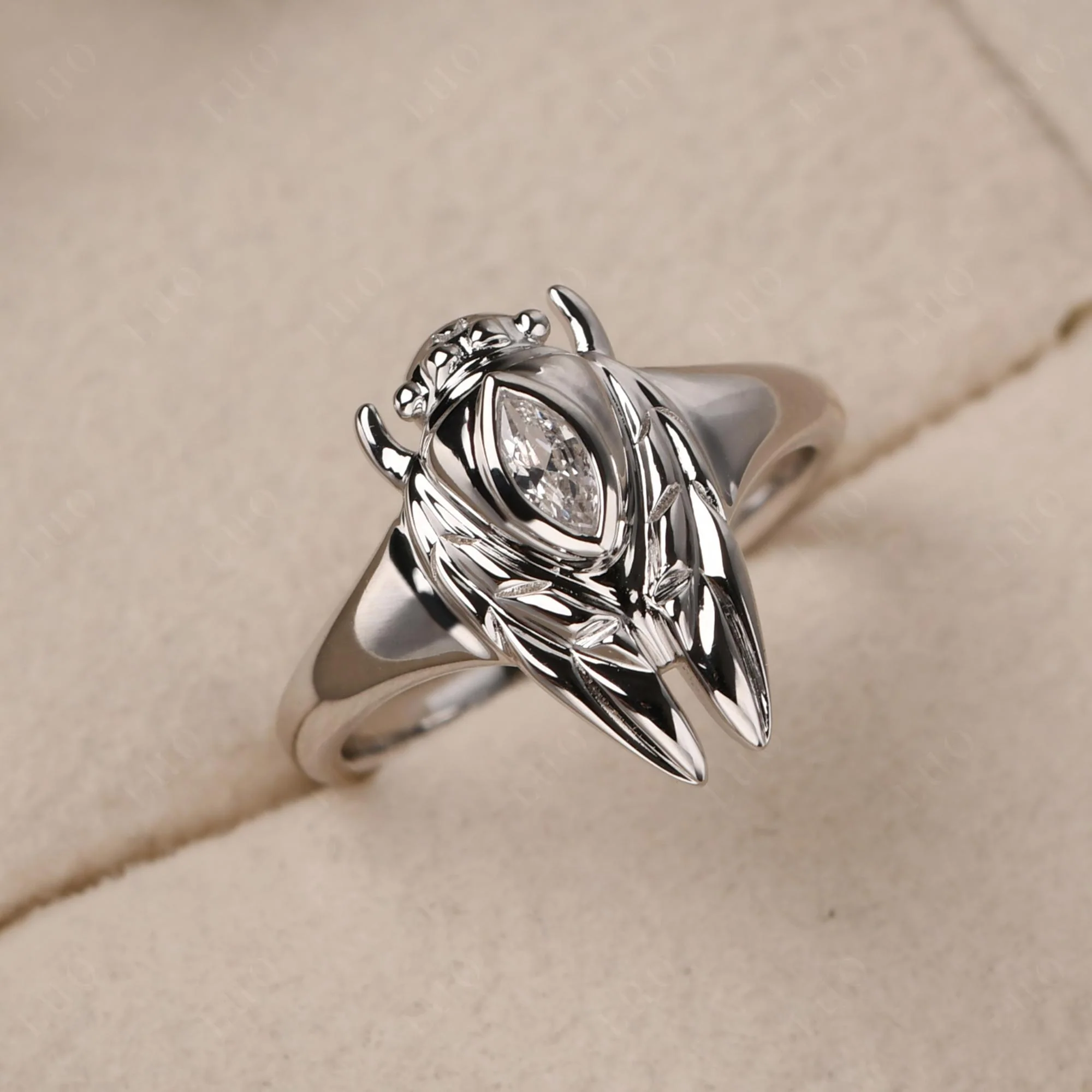 Cubic Zirconia Cicada Ring - Image 10
