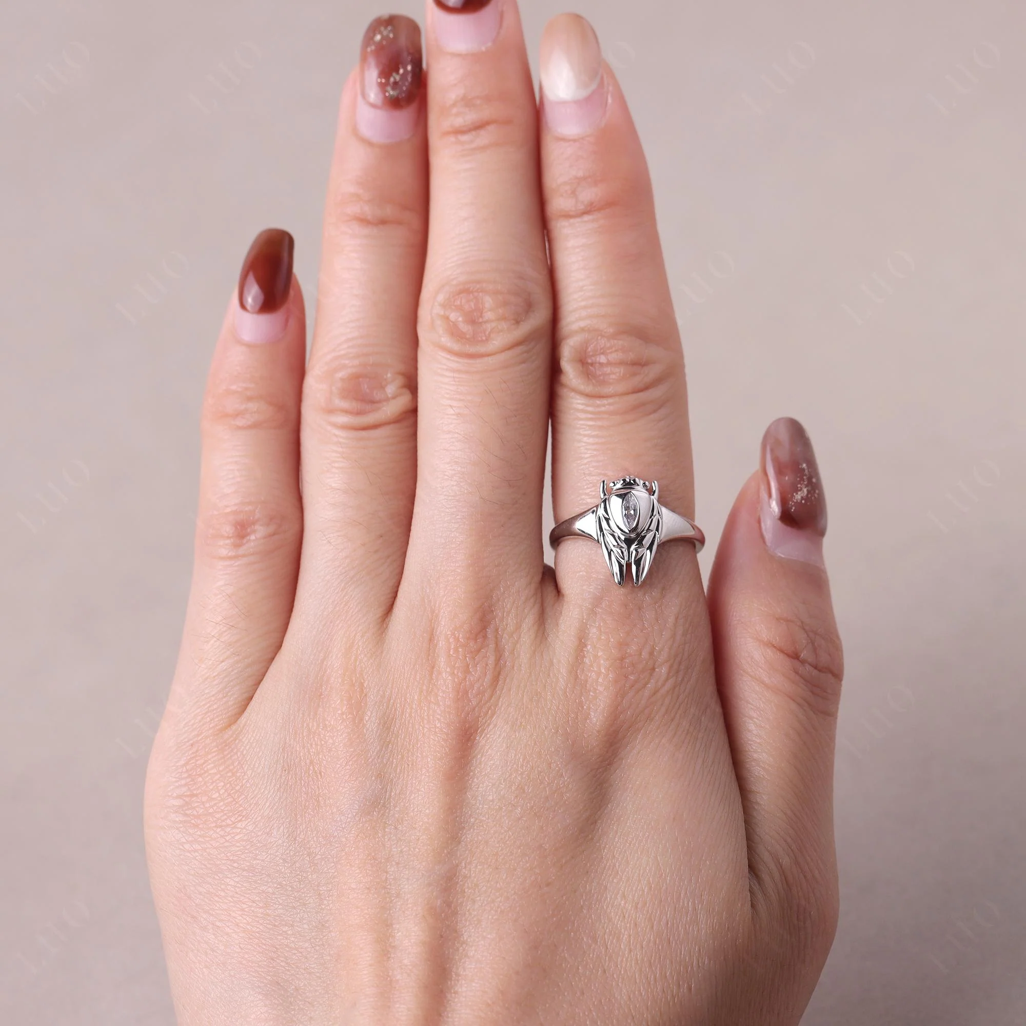 Cubic Zirconia Cicada Ring - Image 15