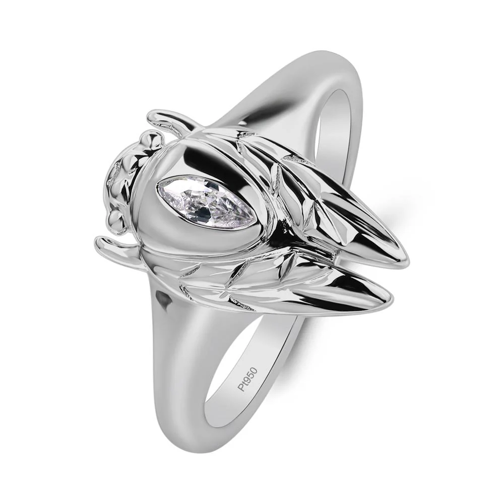 Cubic Zirconia Cicada Ring - Image 6