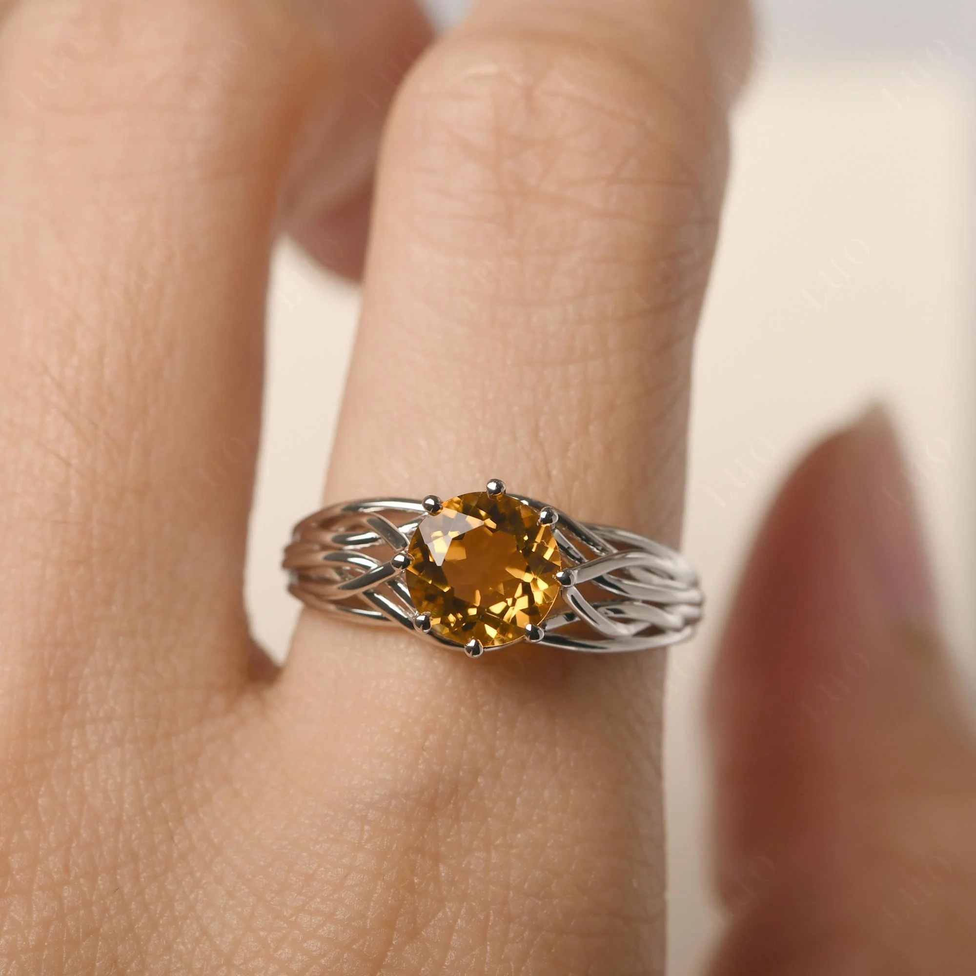 Citrine Intertwined Ring - Image 15