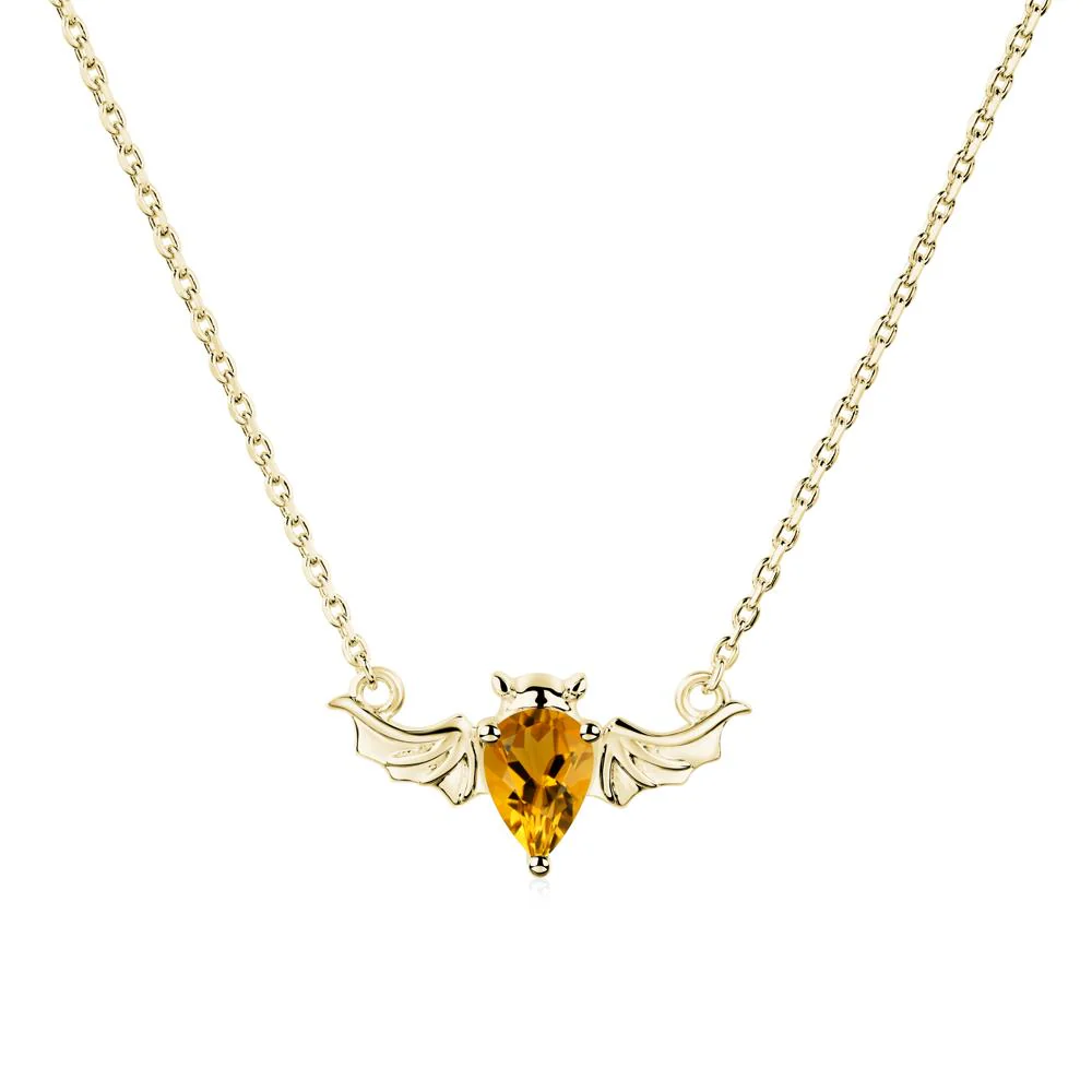Citrine Bat Necklace - Image 6
