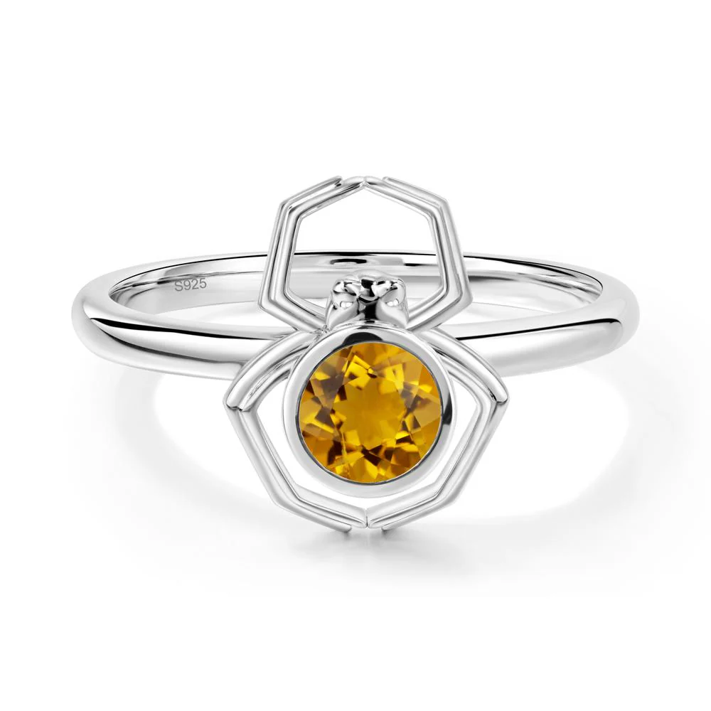 Citrine Bezel Set Spider Ring - Image 3