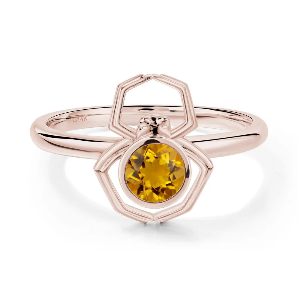 Citrine Bezel Set Spider Ring - Image 7