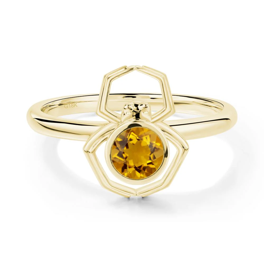 Citrine Bezel Set Spider Ring - Image 9