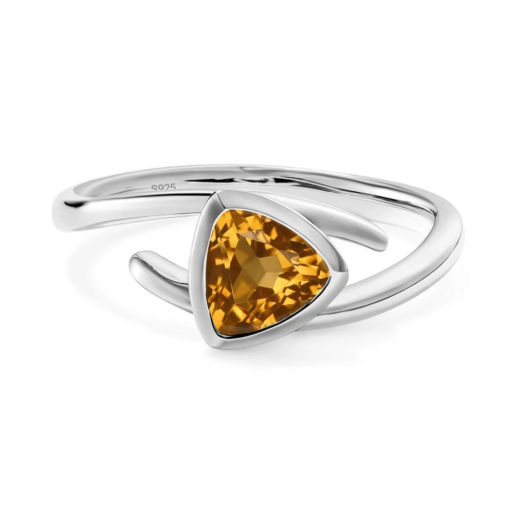 Bezel Set Citrine Ring - Image 7