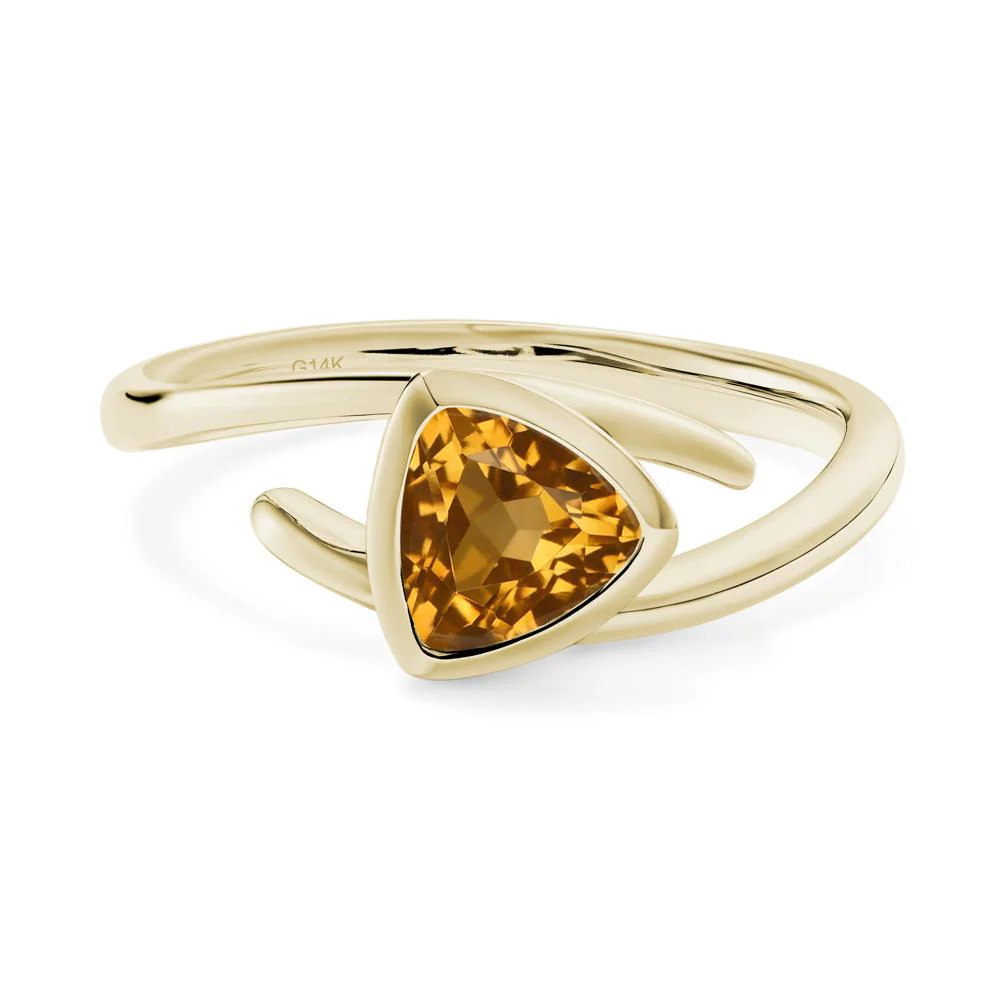 Bezel Set Citrine Ring - Image 9