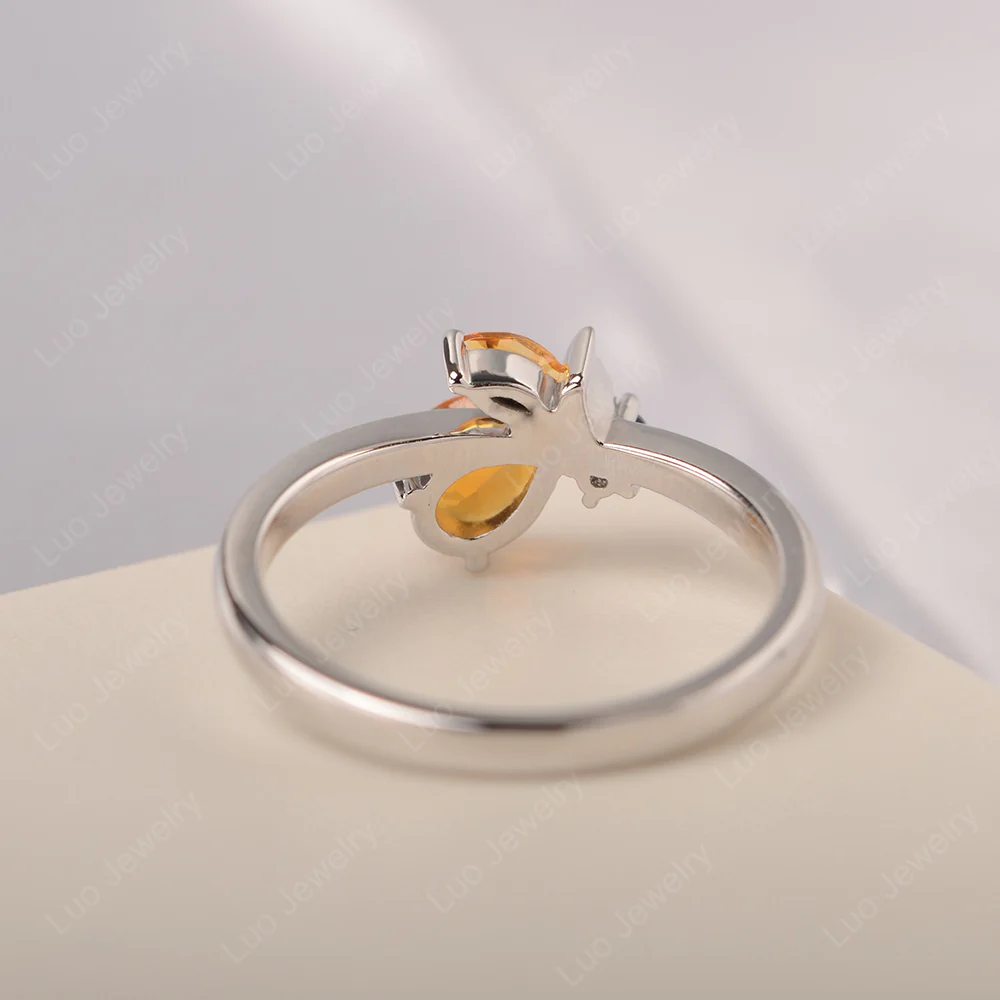 Citrine Bee Engagement Ring - Image 3