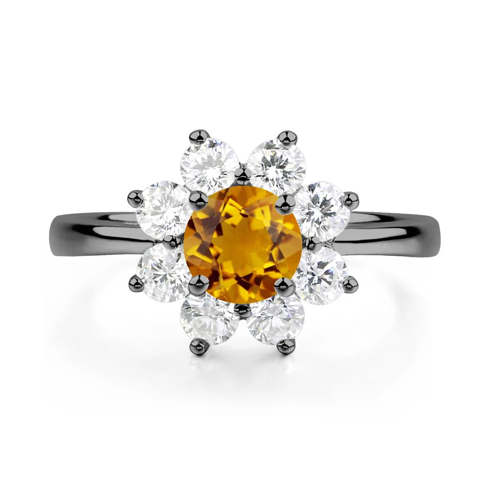 Citrine Sunburst Engagement Ring - Image 2