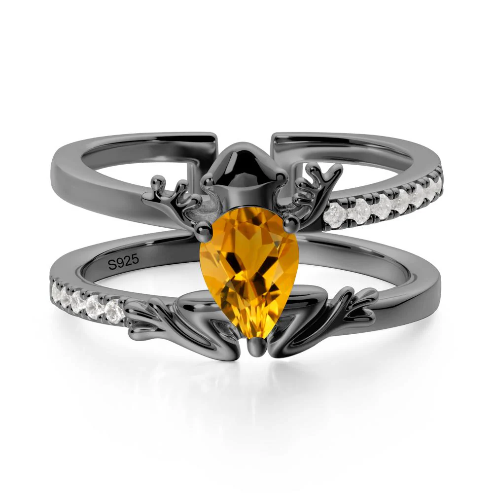 Citrine Frog Double Band Ring - Image 8
