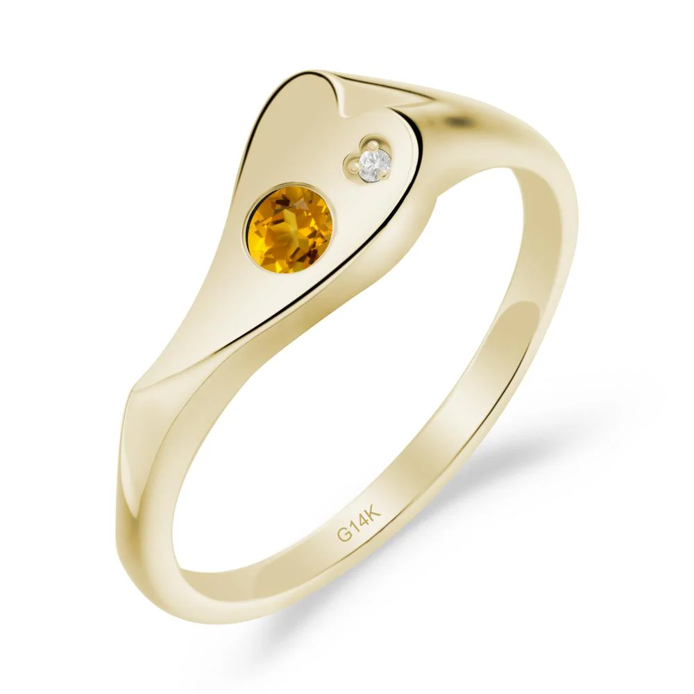 Citrine Heart Shaped Engagement Ring - Image 9