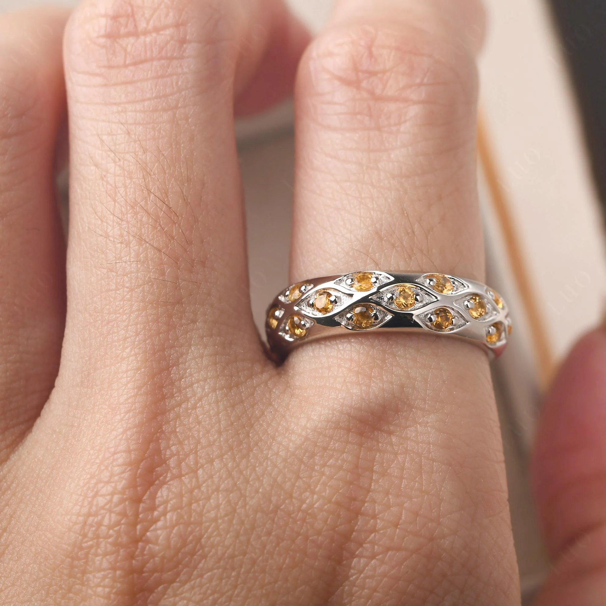 Citrine Men's Wedding Ring - Image 14