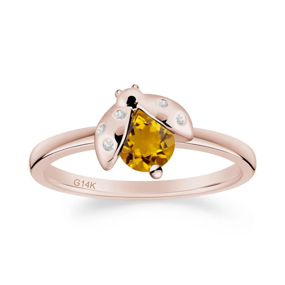 Citrine Ladybug Ring - Image 6