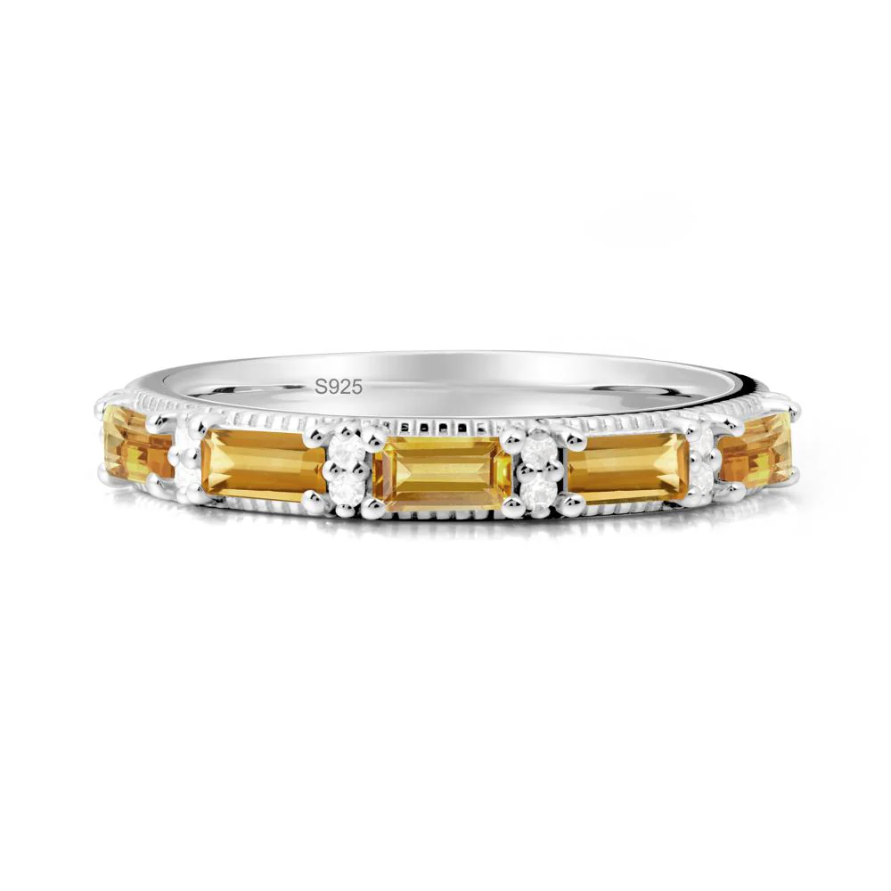 Citrine Milgrain Engagement Ring - Image 2