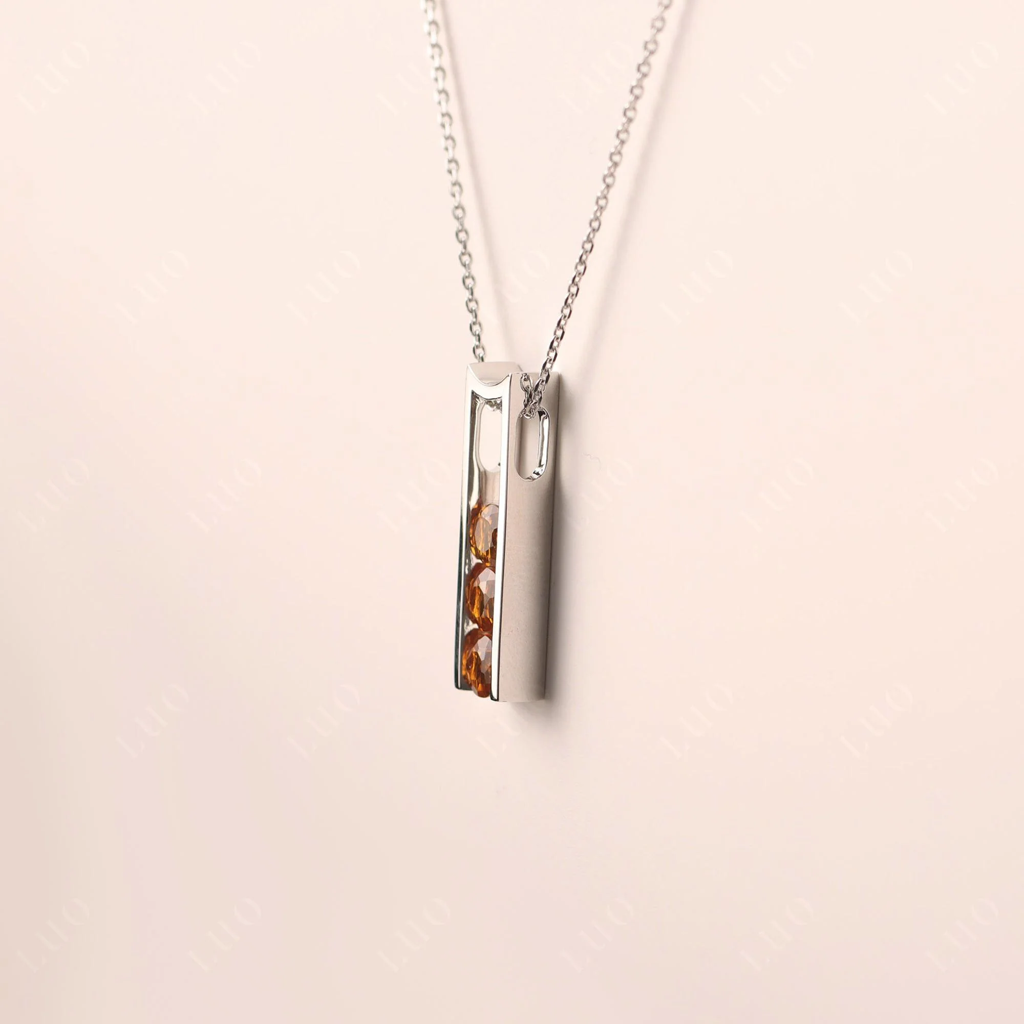 Citrine 3 Stones Mothers Necklace - Image 11