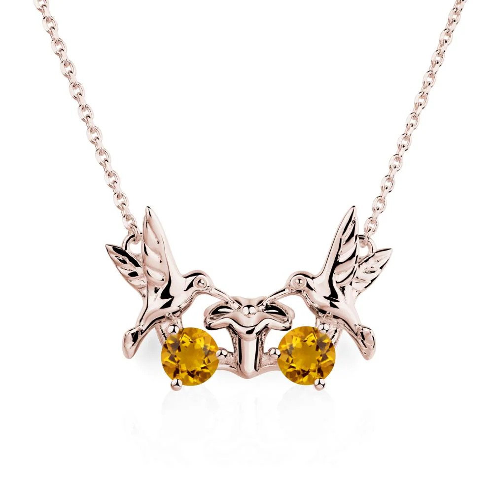 Citrine Necklace Hummingbird - Image 5