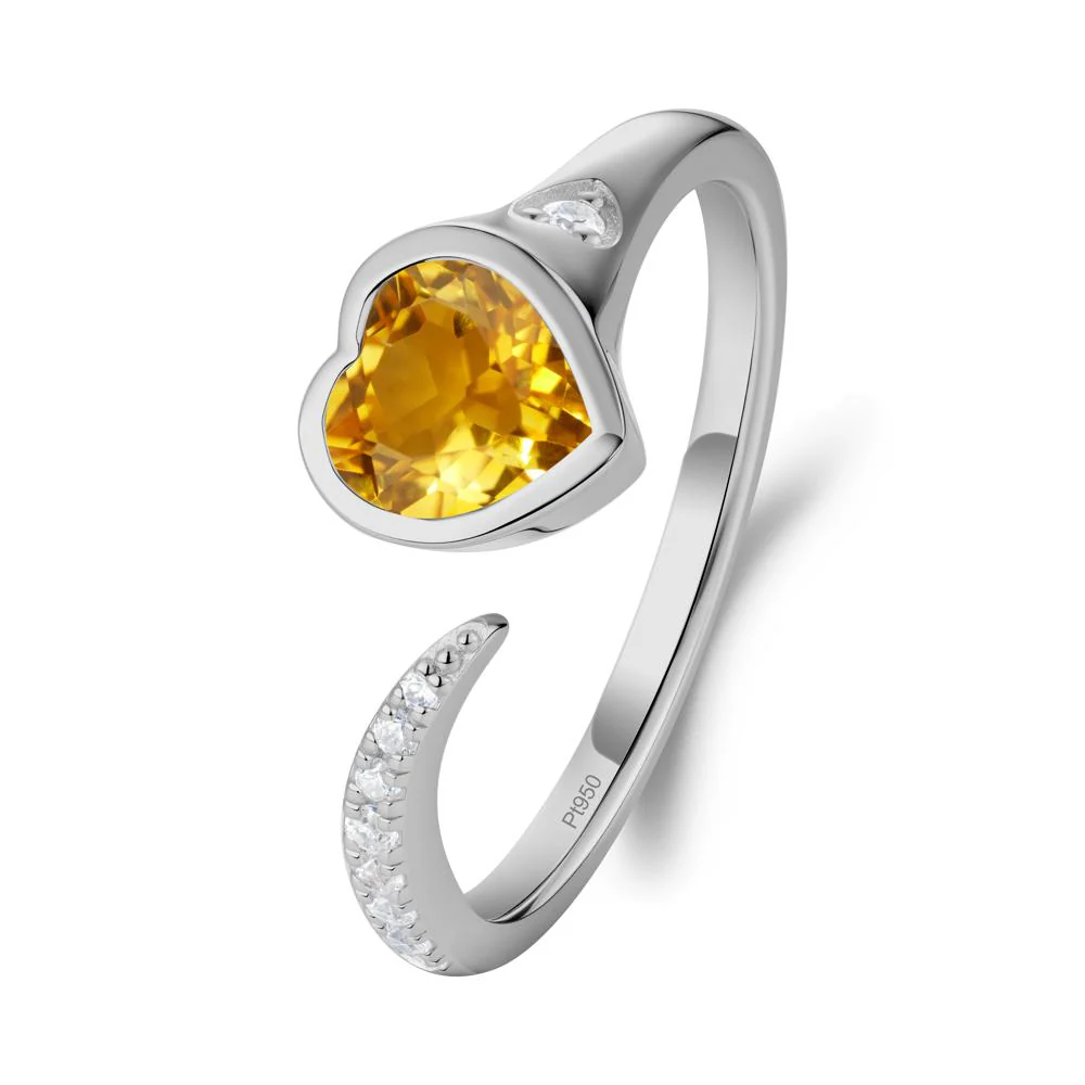 Citrine Open Engagement Ring