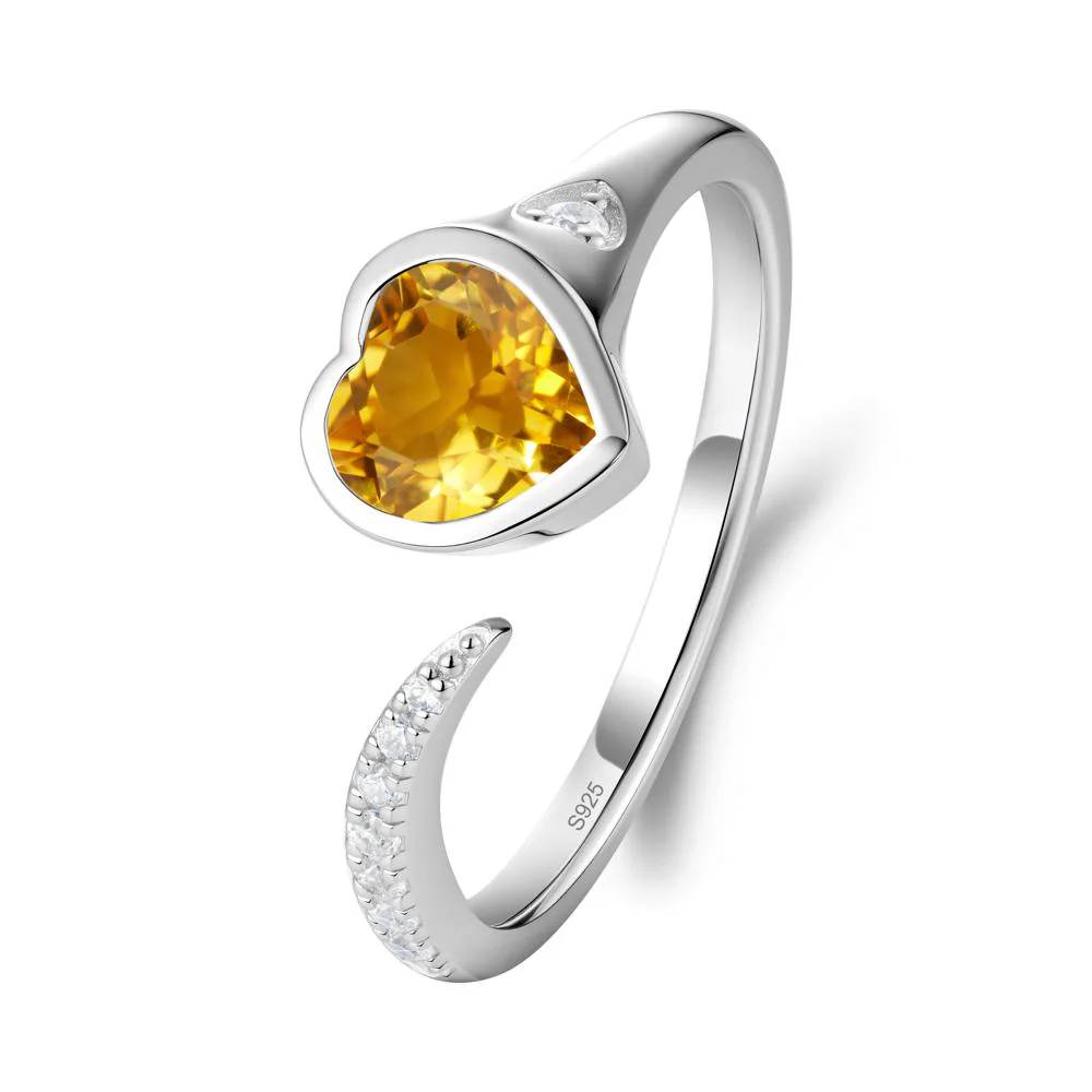 Citrine Open Engagement Ring - Image 2