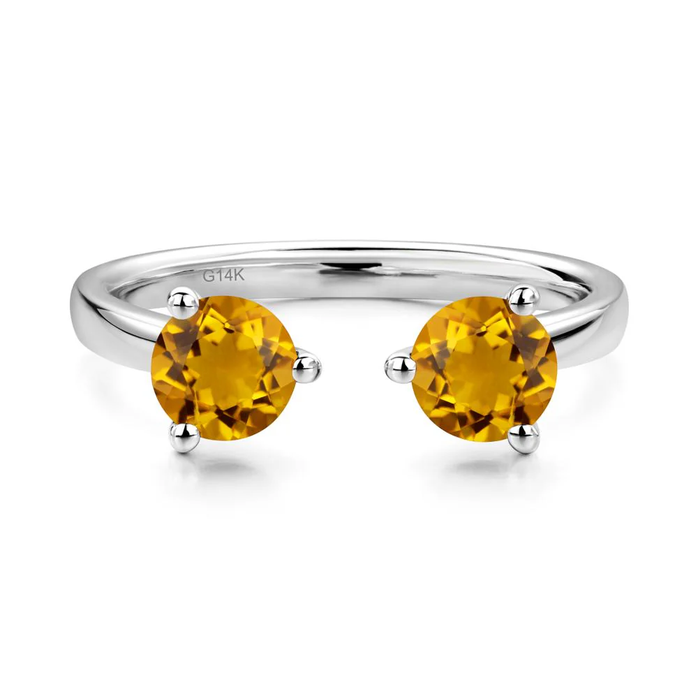 Citrine Open Toi Et Moi Ring - Image 3